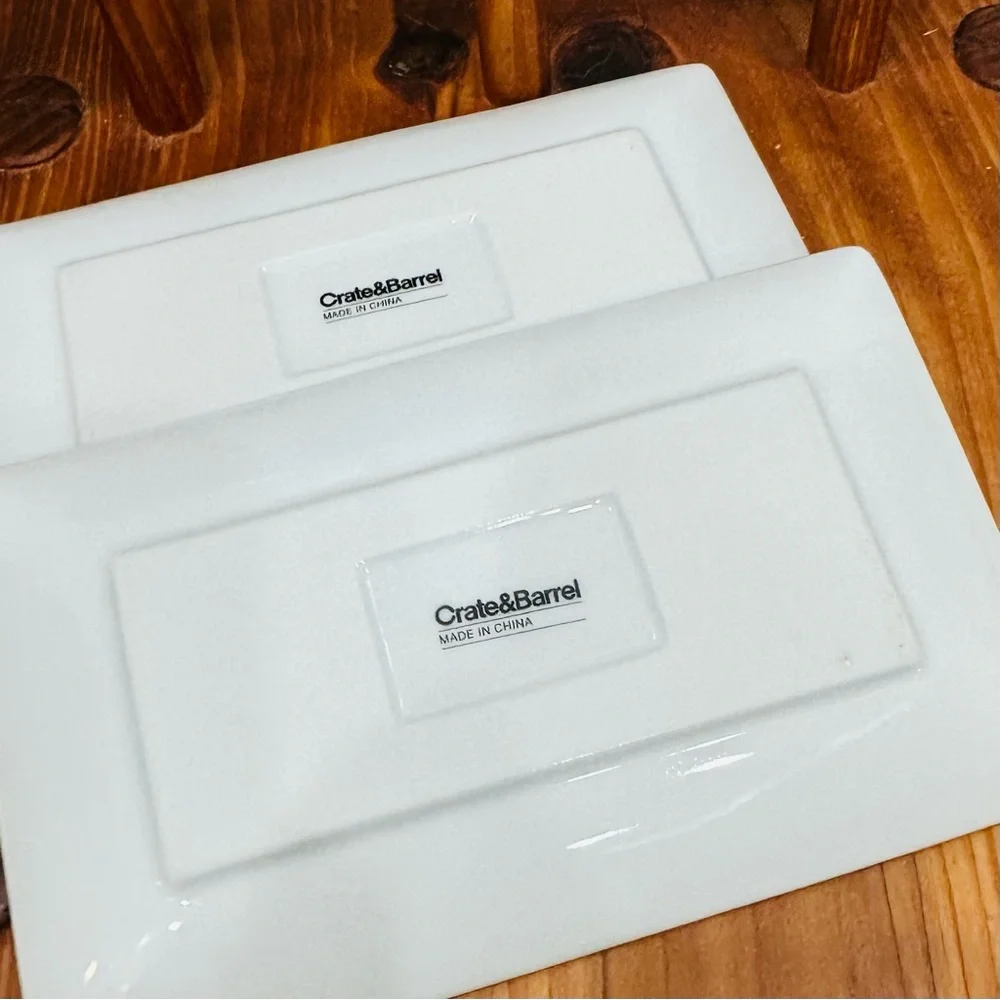 Set of 2 Crate & Barrel Beer Appetizer Plate